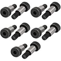 sourcing map 10pcs 40Cr Tornillo hombro de 10mm de diámetro 16mm Longitud de hombro M8x13mm de rosca